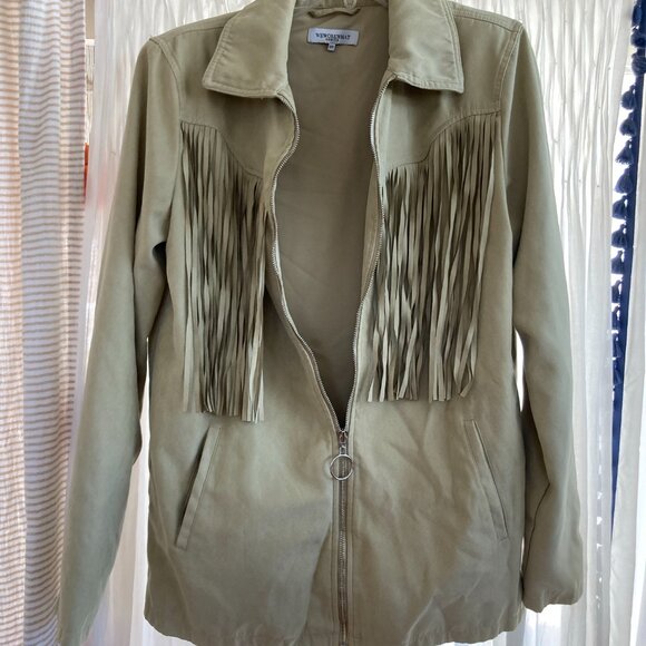 WeWoreWhat Fringe Faux Suede Jacket - Picture 3 of 6